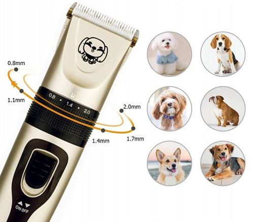 Bezprzewodowa MASZYNKA DO STRZYŻENIA PSÓW PSA ZWIERZĄT kota ZESTAW na Arena.pl