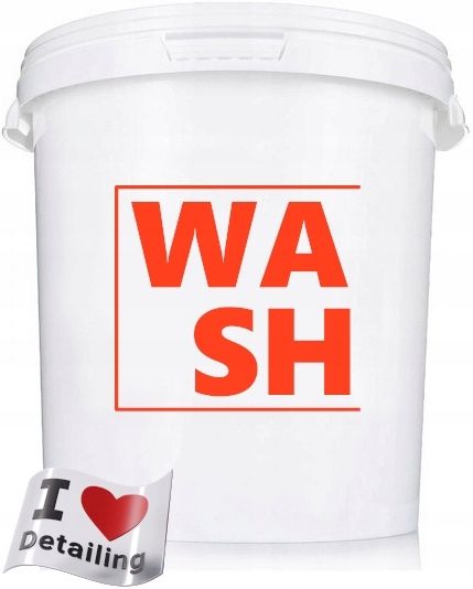 WIADRO DO MYCIA SAMOCHODU Z POKRYWKĄ BIAŁE BEZPIECZNE MYCIE AUTA 19L zdjęcie 1