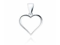 RODOWANY SREBRNY WISIOREK GŁADKIE SERCE HEART