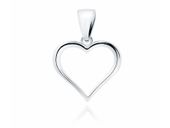 RODOWANY SREBRNY WISIOREK GŁADKIE SERCE HEART