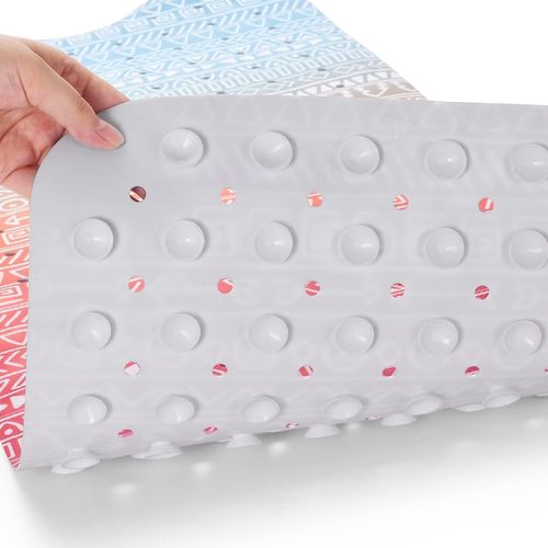 Mata do wanny antypoślizgowa przyssawki tęczowa 100x40 cm długa PVC miękka na Arena.pl