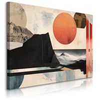 Obraz Na Płótnie Do Salonu Krajobraz Abstrakcja Zachód Słońca 90cm x 60cm