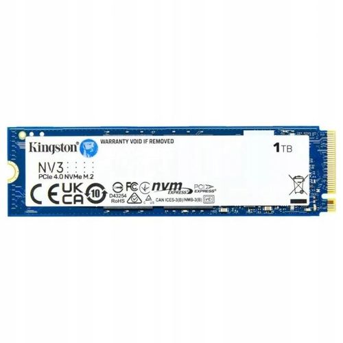 Dysk SSD KINGSTON NV3 1TB M.2 NVMe PCI-e 4.0 6000/4000 MB/s na Arena.pl