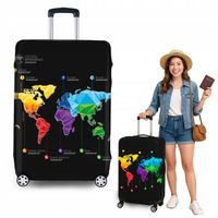 Pokrowiec Na Walizkę Podróżną Ochronny Etui Mapa Świata XL Bagaż