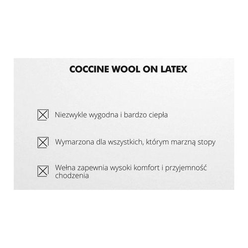 r.46 - wkładki wełna na lateksie coccine wool on latex na Arena.pl