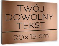 TABLICZKA INFORMACYJNA TWÓJ WŁASNY TEKST LOGO