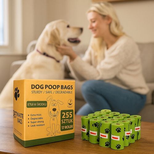 WORECZKI NA PSIE ODCHODY BIODEGRADOWALNE WORKI NA KUPY BIO + ETUI 765 sztuk na Arena.pl