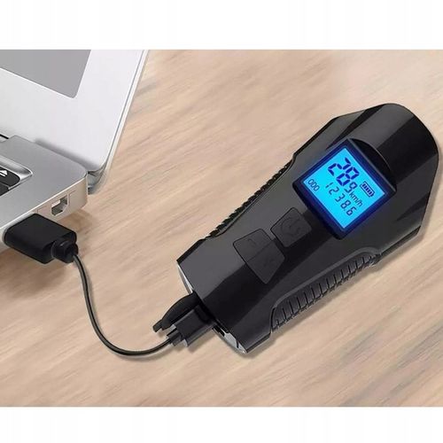LAMPKA ROWEROWA AKUMULATOROWA LICZNIK KLAKSON PRZÓD TYŁ NA ROWER KABEL USB na Arena.pl