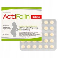 ACTIFOLIN 0,8 mg, wspierają organizm, 90 tabletek