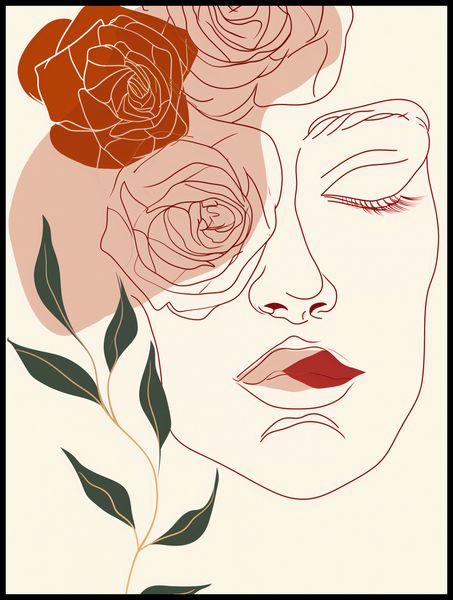 Plakat 75x100cm Beż i Twarz zdjęcie 2