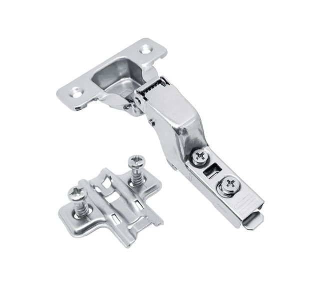 Zawias meblowy wpuszczany, wewnętrzny 110° samodomyk GTV-HC SOFT-CLOSE, z prowadnikiem, eurowkręty zdjęcie 4