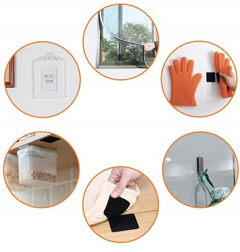 SAMOPRZYLEPNY RZEP TAŚMA ROLKA Z KLEJEM MOCNA szer. 25 mm * 5 METRÓW CZARNY na Arena.pl