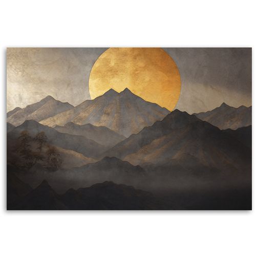 Obraz boho - Złote słońce i góry 60x40 na Arena.pl