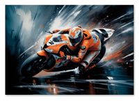 Plakat motor ścigacz obraz abstrakcja 70x100 cm