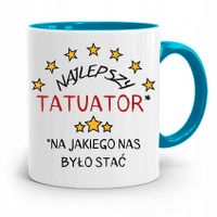 Dla Tatuażystki Tatuażysty Kubek Błękitny Prezent Z Nadrukiem Ze Zdjęciem