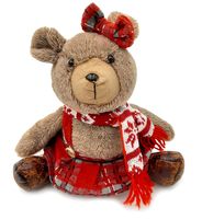 MIŚ ŚWIĄTECZNY SIEDZĄCY SKRZAT KRASNAL DZIEWCZYNKA