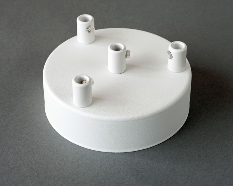 Podsufitka Biała 4 otwory 100mm + biały hamulec zdjęcie 3