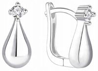 Srebrne kolczyki krople łezki angielskie srebro 925