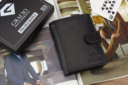 SKÓRZANY Męski Portfel ROZBUDOWANY Miękka Skóra na Arena.pl