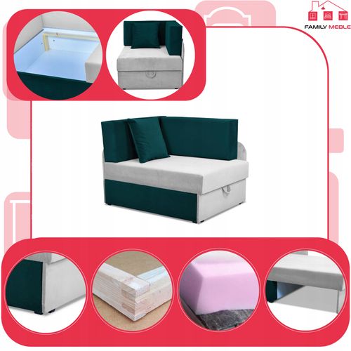 Narożnik dziecięcy Denis Duo rozkładany pojemnik łóżko dzieci materac kubuś na Arena.pl