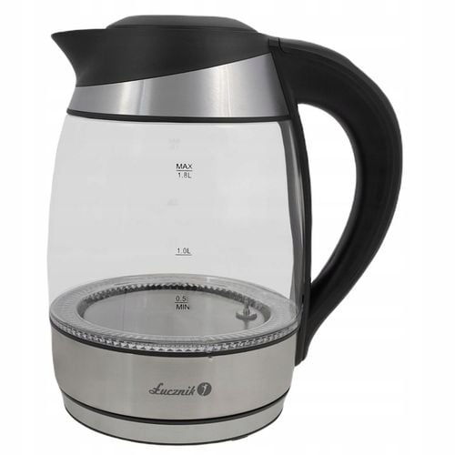 Czajnik elektryczny z regulacją temp. szklany podświetlenie LED 1,8l 2200 W na Arena.pl