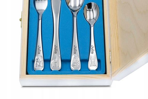 Sztućce dla Dzieci z GRAWEREM GRATIS Prezent na Chrzest Roczek na Arena.pl