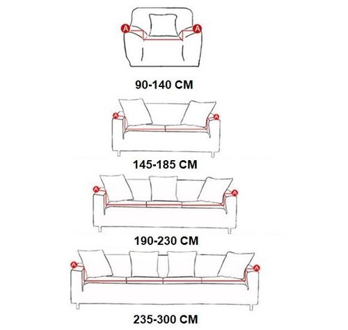 POKROWIEC NA SOFĘ KANAPĘ ELASTYCZNY ŻAKARDOWY 2os 145-185 CM na Arena.pl