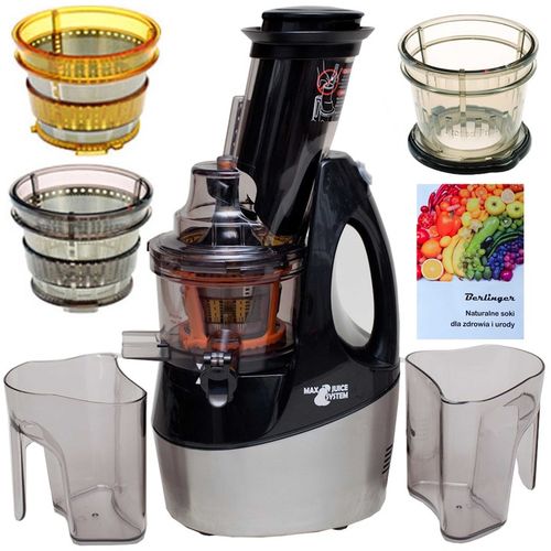 Wyciskarka wolnoobrotowa Berlinger 800W mocna sokowirówka 3 sita duży na Arena.pl