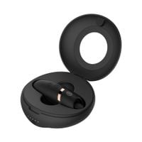 rosy gold - licking stimulator with luxury charging case - black