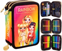 Piórnik 3-komorowy JUMBO z wyposażeniem dla dziewczynki RAINBOW HIGH
