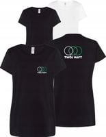 T-shirt krótki rękaw damski TWÓJ WŁASNY HAFT LOGO firmowa reklamowa 5 szt