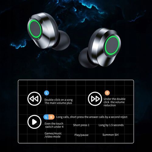 Słuchawki bezprzewodowe douszne BLUETOOTH 5.0 YD03 dotykowe stacja ładująca na Arena.pl