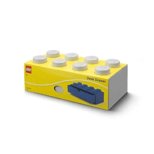 Pojemnik klocek z szufladą Lego Brick 8 Desk Drawer szary na Arena.pl