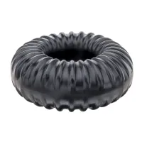 perfect fit ribbed ring black - wytrzymały pierścień silaskin czarny
