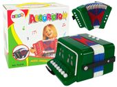 ND24_9424 Akordeon Instrument Dla Małego Muzyka Zielony 5904204754415