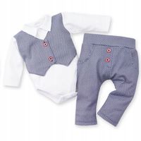 Elegancki komplet Mrofi body kamizelka spodnie 86