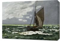 Obraz 70x50cm Seascape, Storm, Monet Vintage do Salonu