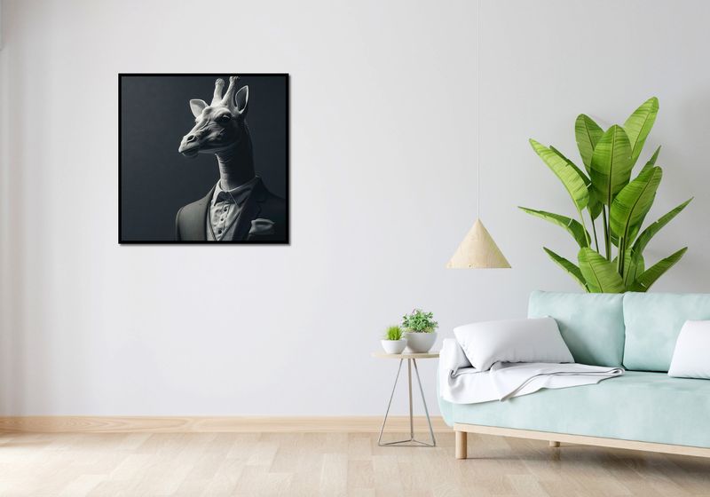 Plakat 80x80cm Żyrafa na Wyjściu zdjęcie 4