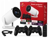 PROJEKTOR RZUTNIK LED 4K WIFI ANDROID BLUETOOTH KINO DOMOWE PADY GRY RETRO