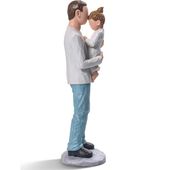 Figurka Ojciec i Córka Prezent dla Taty Ręcznie Malowana Żywica 20 cm
