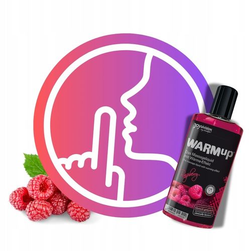 Olejek do masażu erotycznego dla par JADALNY malinowy ROZGRZEWAJĄCY 150 ml na Arena.pl