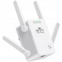 WZMACNIACZ SYGNAŁU Wi-Fi REPEATER DUŻA MOC 300Mb/s - 4 ANTENY