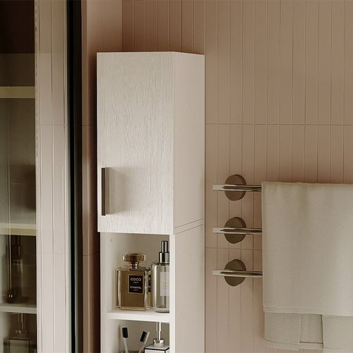 REGAŁ ŁAZIENKOWY STOJĄCY SZAFA BIAŁY LOFT SZAFKA PÓŁKA SŁUPEK WYSOKI 182 CM na Arena.pl