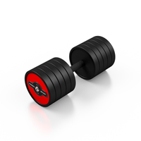 Hantla stała gumowana czerwona 40 kg Marbo