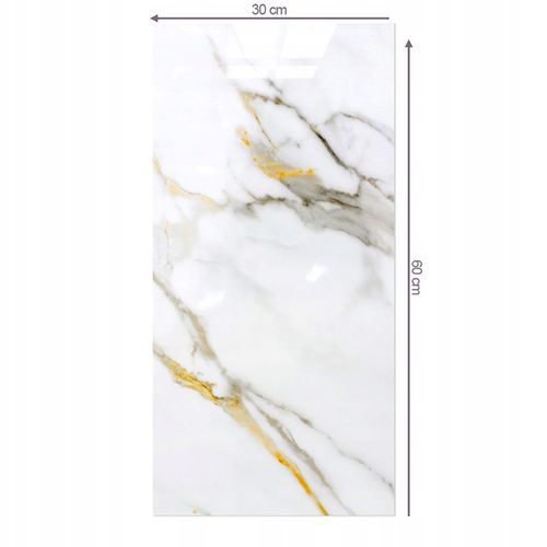 x10 PANELE ŚCIENNE SAMOPRZYLEPNE MARMUR PCV LAMINAT POŁYSK 3D Płytki 30x60 na Arena.pl