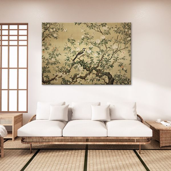 Emaga Obraz na płótnie, Ptak Abstrakcja Chinoiserie - 60x40 zdjęcie 2