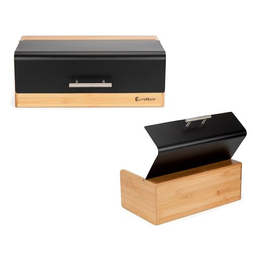 CHLEBAK BAMBUSOWY POJEMNIK NA PIECZYWO E-6067 CZARNY na Arena.pl