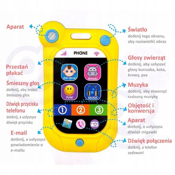 WOOPIE BABY Telefonik Interaktywny Komórka z Dźwiękami zdjęcie 15