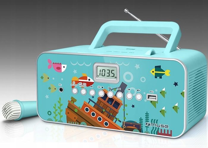 RADIOODTWARZACZ Z MIKROFONEM DLA CHŁOPCA DZIECI MUSE M-29 KB zdjęcie 2