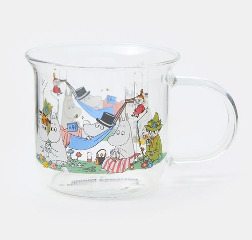 Kubek muminki przezroczysty szklany 300 ml kolorowy kubeczek na Arena.pl